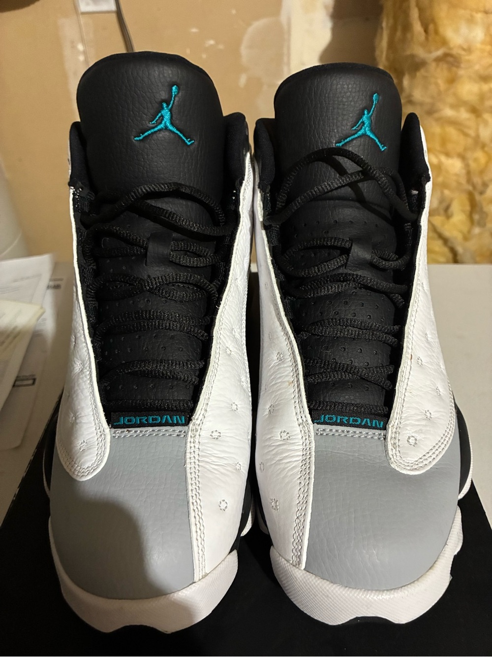 AIR JORDAN XIII 13 RETRO NEW SIZE 8.5 BARONS WHITE TROPICAL TEAL GREY 414571-115